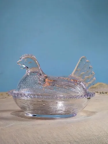 Mantegueira galinha em acrílico Decoração vintage colecionador casa cozinha louça jantar