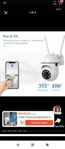 Caméra de segurança sem fio wifi