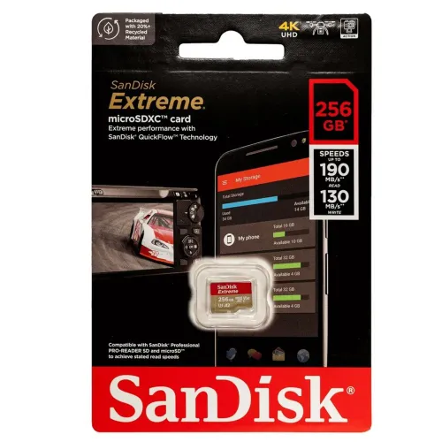 Cartão de memória SanDisk Extreme 256GB