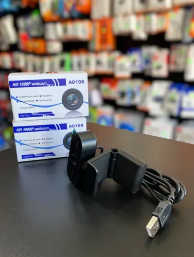 WEBCAM COM MICROFONE FULL HD 1080P ?R$ 89,99
