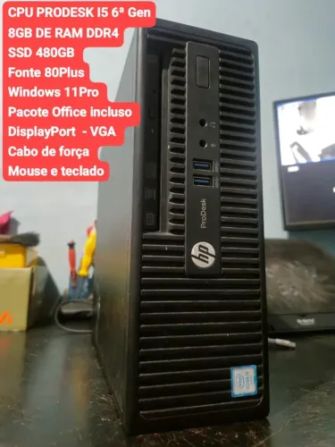Computador HP: Core i5 6º, SSD 480GB,08GB