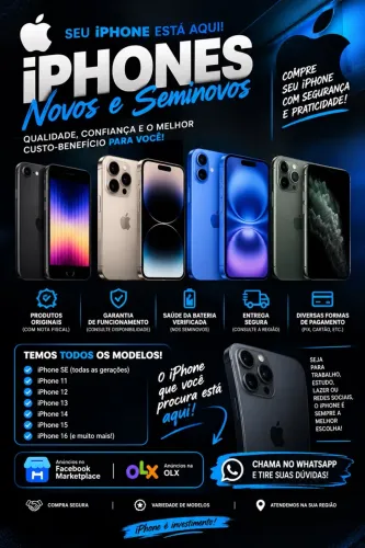 ? IPHONES NOVOS E SEMINOVOS | VÁRIOS MODELOS E PREÇOS!
