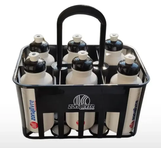 Kit de garrafas com suporte