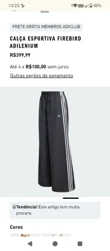 Calça esportiva Firebird adilenium código KD2914