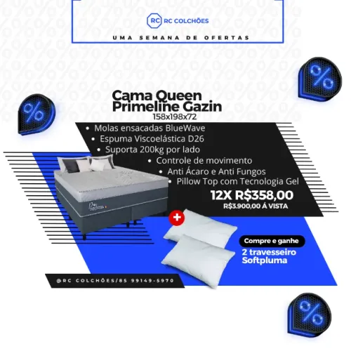 Cama Queen Primeline Gazin