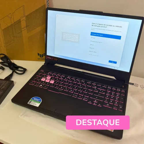 Notebook Gamer Asus TUF A15 Ryzen 7 7435HS 16GB DDR5 RTX 3050 SSD 512GB 144Hz Nota Fiscal