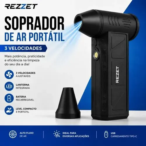 Soprador De Ar Portátil Recarregável (Original e Lacrado)