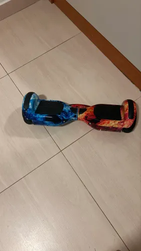 Hoverboard Skate Elétrico 6.5" Estampa Fogo e Gelo - Ótimo Estado!