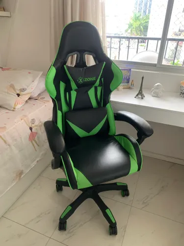 Cadeira game X-Zone (verde e preta) 