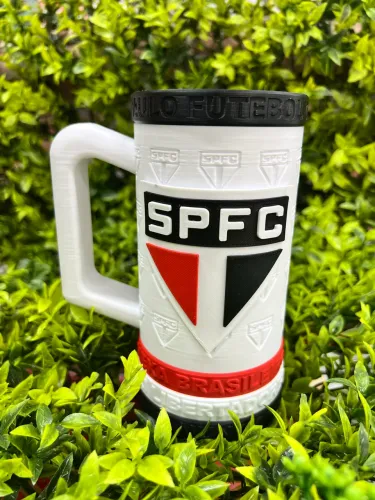 caneca são paulo porta long neck 
