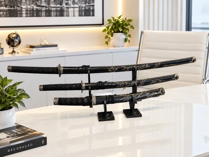 CONJUNTO DECORATIVO DE ESPADAS