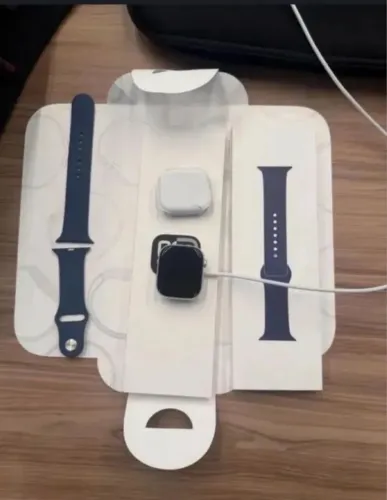 APPLE WATCH SERIE 10 46MM SILVER IMPECAVEL COMPLETO COM NOTA FISCAL 