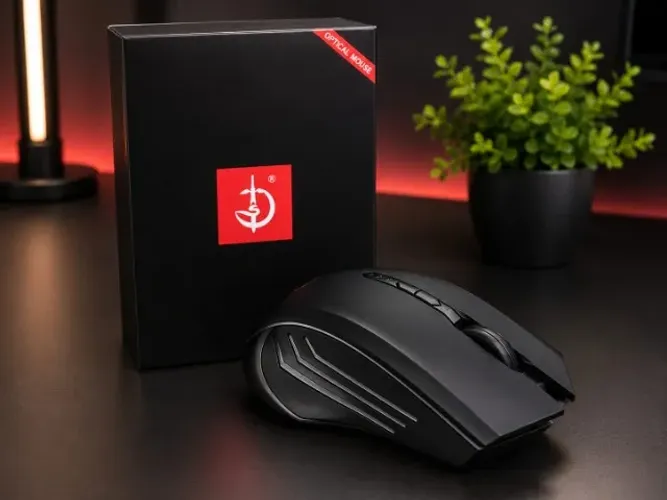 Mouse Gamer Sem Fio Recarregável RGB Bluetooth 2.4G 2400 DPI