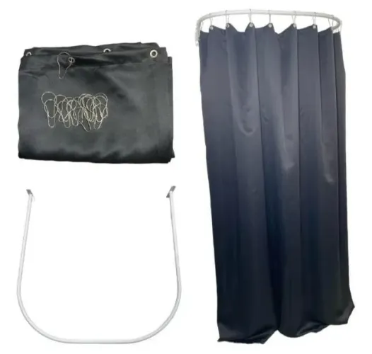 Vendo provador de roupa 92x92 cm + cortina blackout 2,80 x 2,10 m, Estrutura resistente