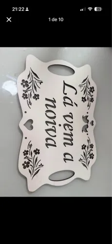Placa MDF Lá vem a Noiva para casamento daminha ou pajem