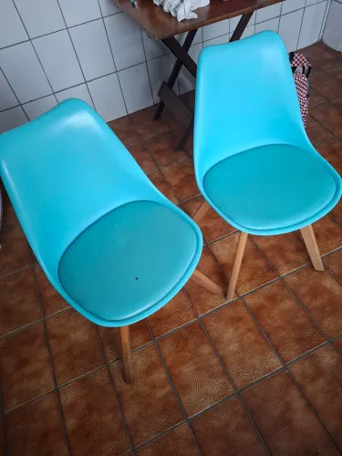 Conjunto de cadeiras azul