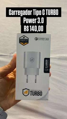 Carregador tipo C TURBO Power 3.0 / Loja fisica / Produto Novo