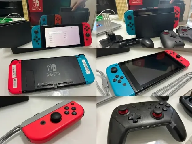 Nintendo Switch V1 Raro (Compatível com Desbloqueio) + MicroSD 64GB Classe A