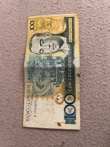 Nota 100 (cem) cruzeiros colecionáveis 