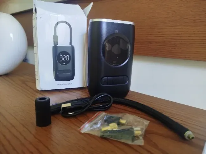 Bomba de Encher Pneu Digital Sem Fio Carro Bike Bola 4000mAh