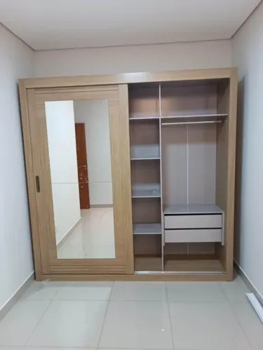 Guarda Roupa Casal 100% MDF 2 Portas de Correr com Espelho (Novo) Entrega Grátis!