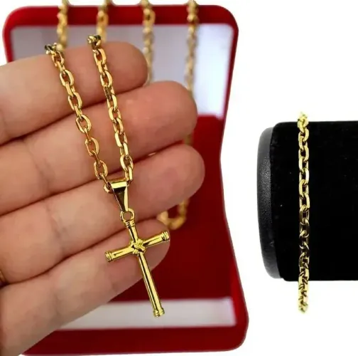 Corrente pingente e pulseira 70cm