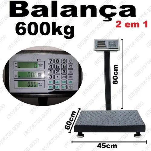 Balança chão 600kg