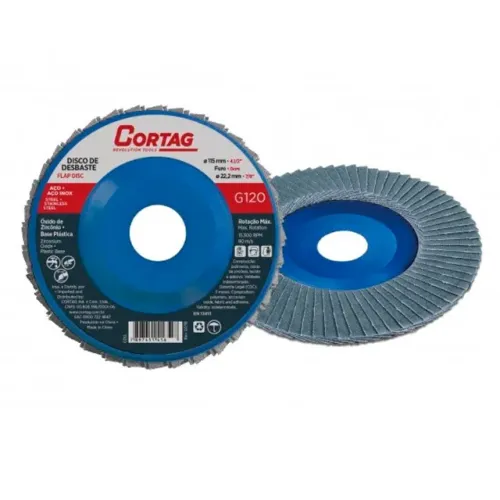 Disco Flap de Desbate com Base de Plástico 4.1/2" Cortag