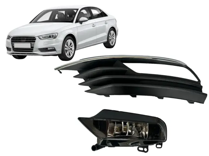 Grade Esquerda + Farol de Milha Audi A3 Sedan 2014 2015 2016