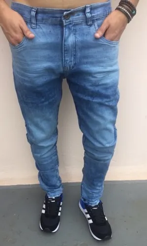 Calça jeans masculina com elastano 