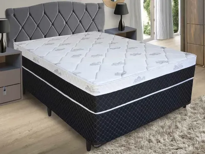 Box + colchão casal Veneza com molas ensacadas!! Rf2118m