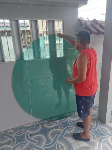 Tampo Vidro Redondo - 1,80m 500 reais