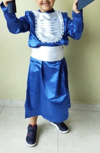Beca infantil azul formatura 6 anos