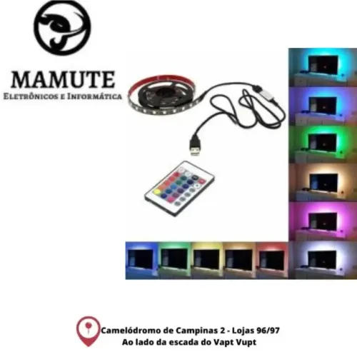 Fita Led Rgb Colorida Rolo 5m