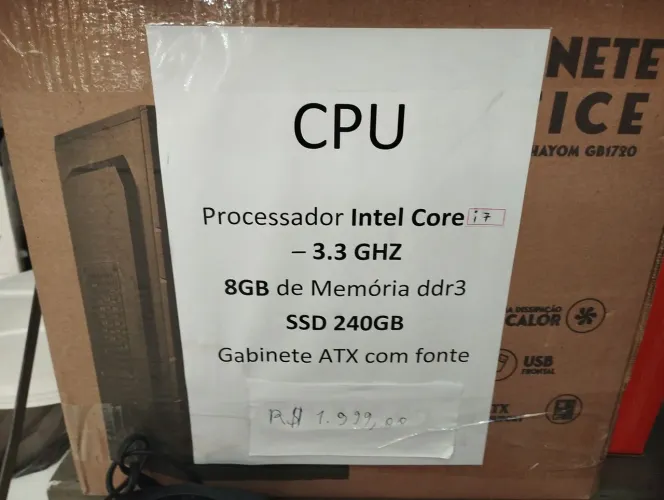 CPU Intel Core i7 - Gabinete ATX, SSD 240GB, 8GB RAM