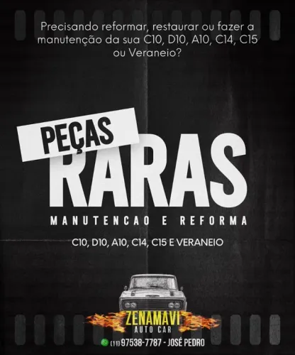 Peças Raras para C10, D10, A10, C14, C15 e Veraneio
