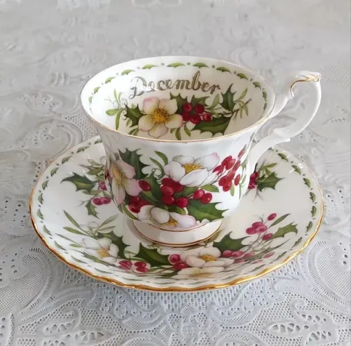Xícara De Chá Royal Albert 1970, Christimas Rose