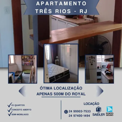 Apartamento mobiliado em Três Rios RJ 
