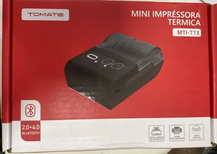 Mini Impressora Térmica Bluetooth MTI-773 Tomate Loja Coimbra Computadores Entregamos