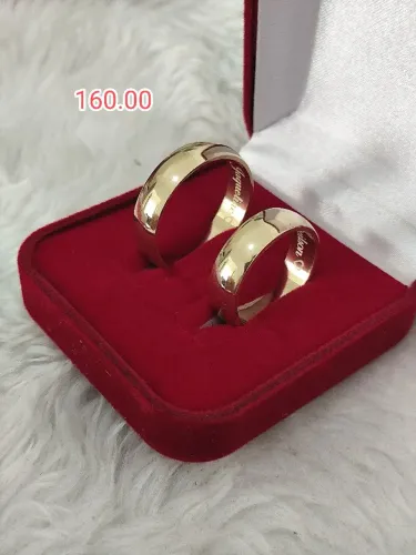 Par de Alianças Em Moeda Antiga Idêntica Ouro 18k - Novas