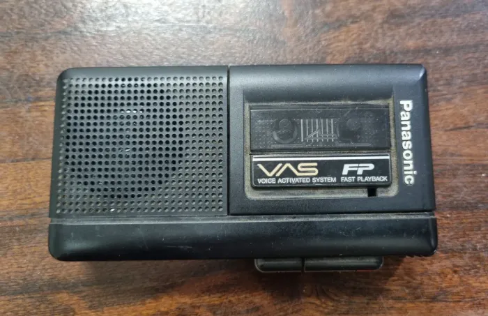 Antigo Mini Gravador de Reprodução Rápida Panasonic VAS RN-104 - Funcionando