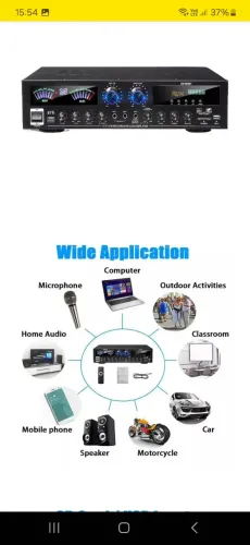 Amplificador de Áudio Bluetooth com Karaokê