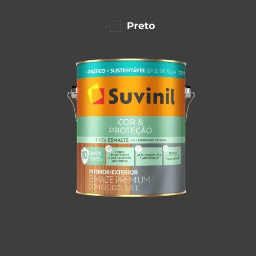 Esmalte sintético Suvinil 3 .6L base agua madeiras e metais 