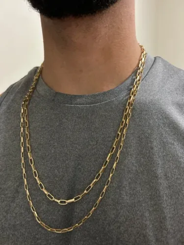 Corrente 45G de Ouro 18k - tijolinho