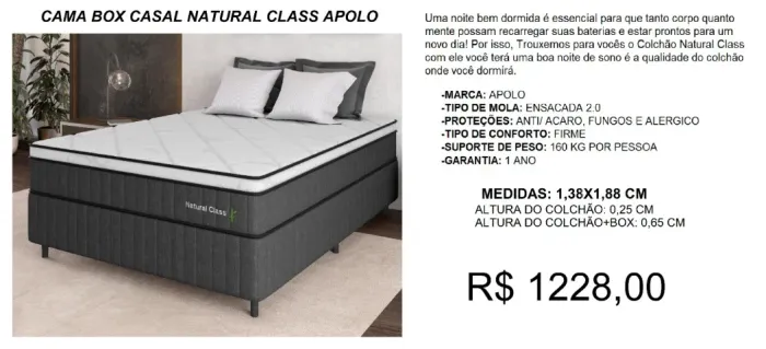 Cama box casal de molas ensacadas - 320 kg de suporte de peso- Entrega GRATIS