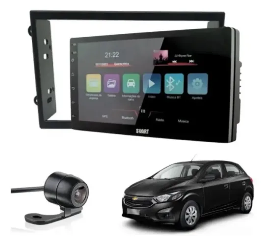 Central Multimídia Android Svart S700 7 Pol. Carplay e A. Auto Onix Joy 2012 a 2018