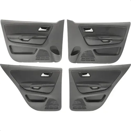 Kit Jogo Forro Portas Preto Vw Fox Crossfox Spacefox G2 G3 2010 a 2023 