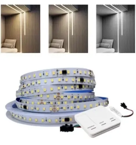Fita sequencial 120leds 10 metros 3000k C/Central e Controle (NOVO) 