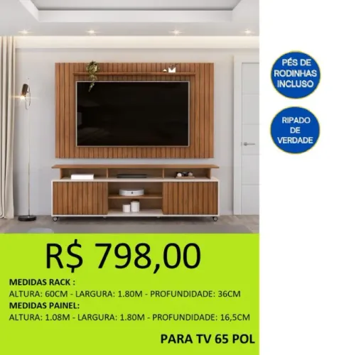 Conjunto ripado com rodinhas - a pronta entrega