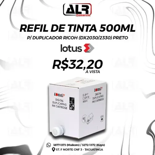 REFIL DE TINTA P/ DUPLICADOR DX2430 DX2330 RICOH COMPATIVEL